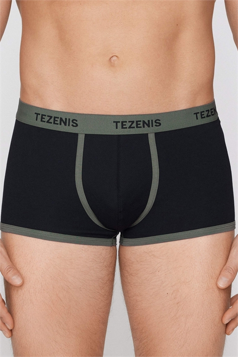 Хлопковые боксеры с ребристой текстурой и резинкой с логотипом артикул 156300779