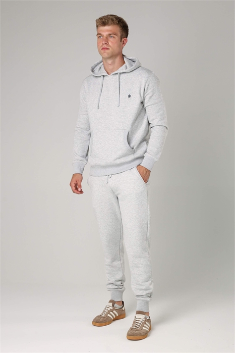 Худи из хлопковой смеси светло-серого цвета артикул 152059567