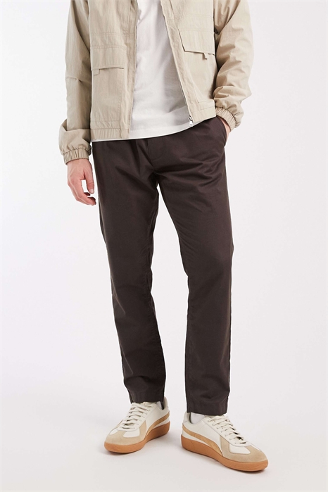 Брюки из хлопкового твила с резинкой на талии артикул 150428091