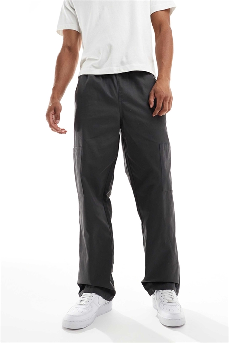 Широкие брюки-карго с эластичным поясом артикул 148699343