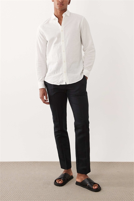 Элегантные брюки из льна с зауженным кроем артикул 153144818