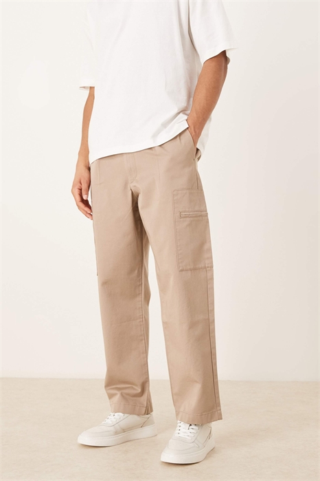 Брюки-карго свободного кроя с зауженными штанинами артикул 152590645