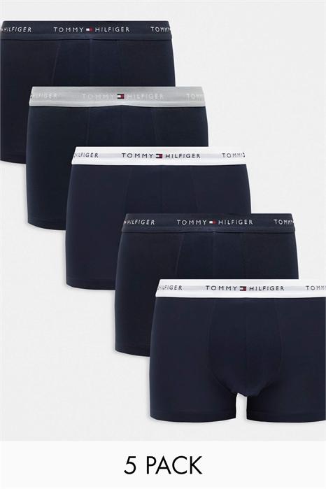 Набор из 5 трусов Signature Essential с цветной резинкой артикул 136638755