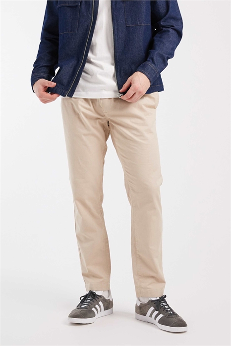 Брюки из хлопкового твила с резинкой на талии артикул 150428092