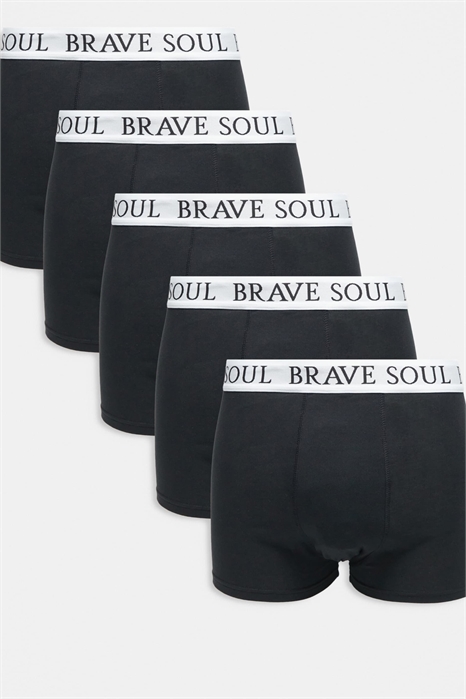 Набор из 5 пар боксеров с логотипом на резинке артикул 148478048