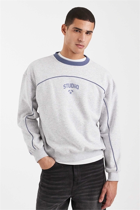 Свитшот с принтом, облегающий артикул 153574187