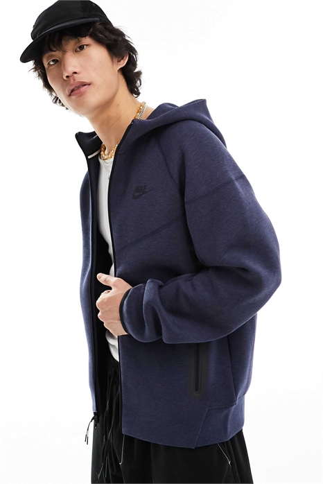 Толстовка из технического флиса с капюшоном и полной застежкой-молнией артикул 133940263