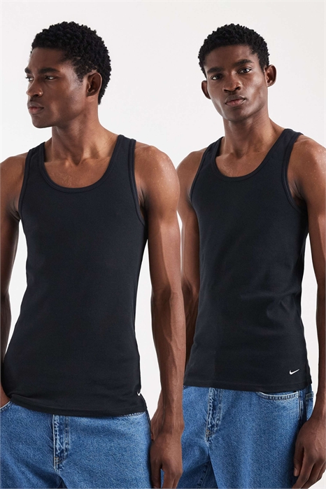 Набор из 2-х ребристых майок из натурального хлопка артикул 154588299