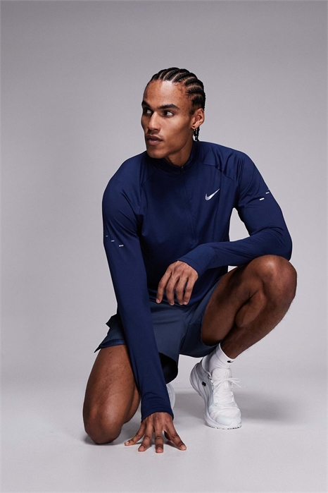 Футболка Stride Dri-FIT с длинным рукавом и полузастежкой-молнией артикул 149964823