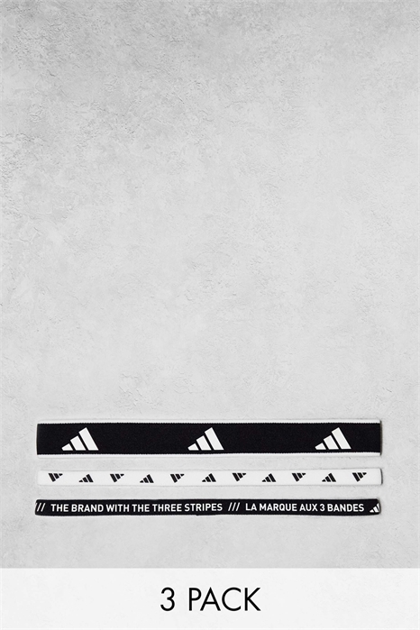 Набор из 3 эластичных повязок на голову adidas Training артикул 133491396