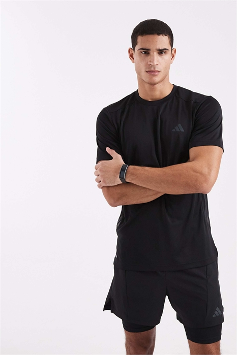 Футболка Tech Essentials с тремя полосками для тренировок артикул 153898873