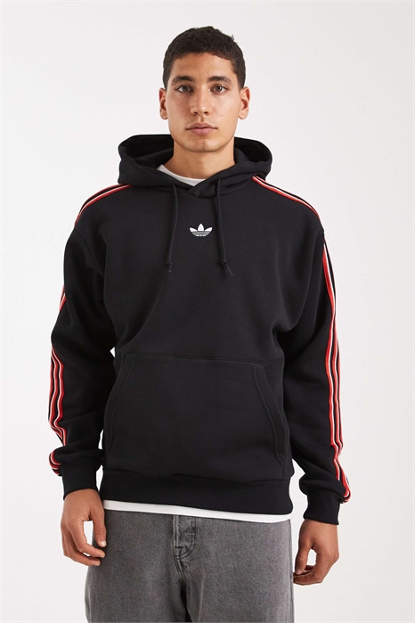 Толстовка с капюшоном и полосками с отворотами артикул 153695142