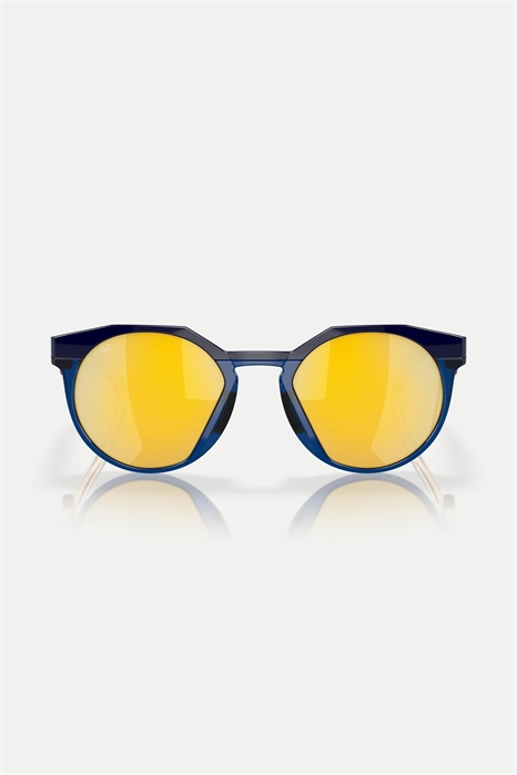 Поляризованные солнцезащитные очки Kylian Mbappé из серии Signature с круглыми оправами HSTN и золотыми зеркальными линзами артикул 150090155