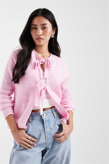 Кардиган с завязками спереди, который можно носить с обеих сторон артикул 155998725