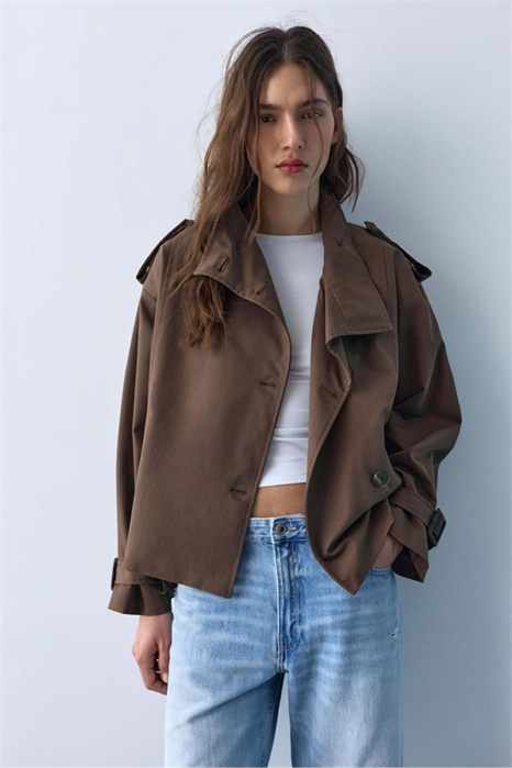 Короткий тренч артикул 156332541