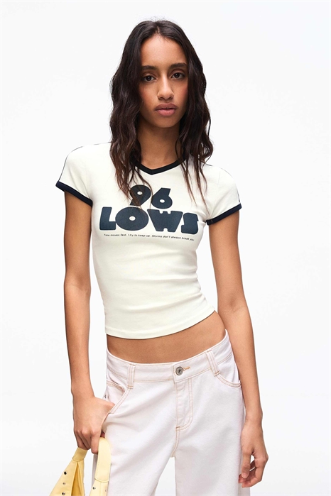 Футболка с короткими рукавами и контрастным принтом артикул 156237683