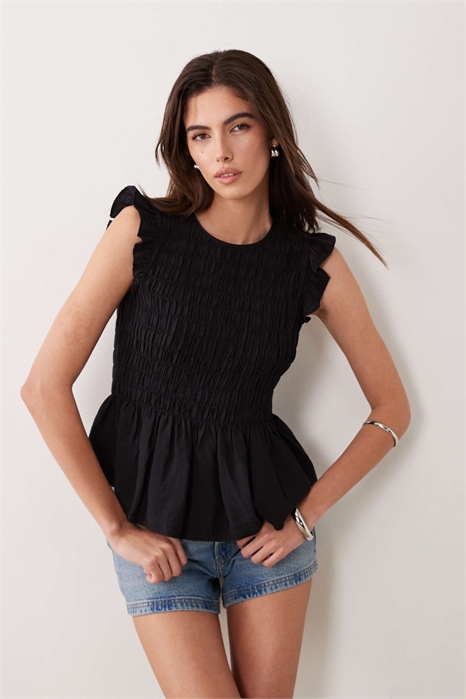 Топ с рукавами-воланами артикул 153493274