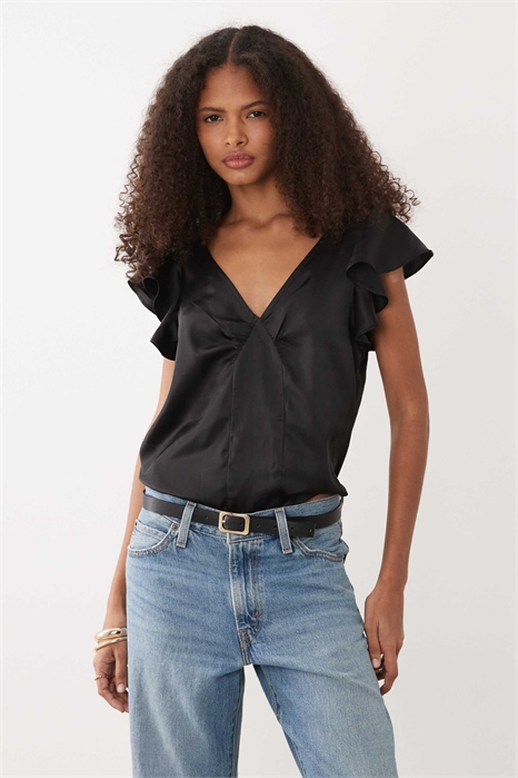 Блузка без рукавов с высоким воротником для подростков артикул 155443232