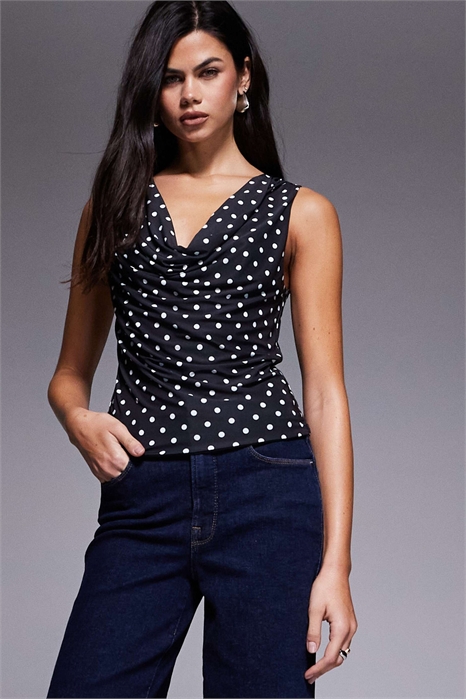 Топ с драпированным капюшоном артикул 153085052