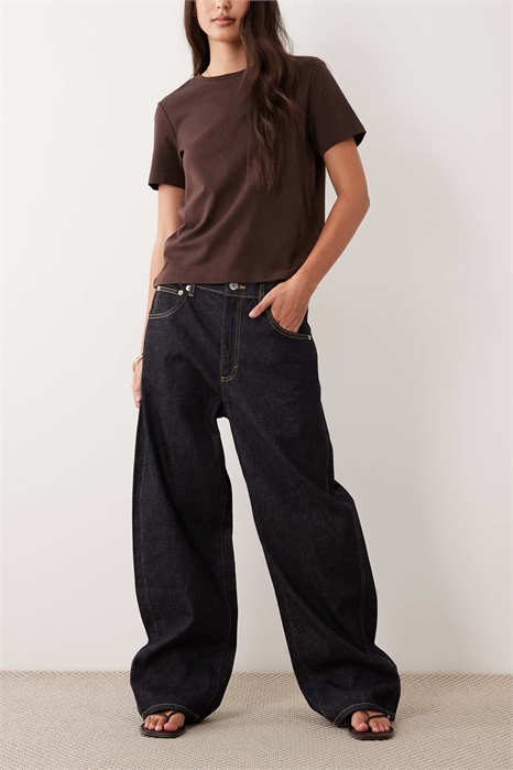 Джинсы Mari из 100% хлопка прямого кроя с контрастной строчкой артикул 155128951