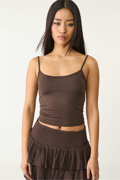 Топ на бретелях из полиамида артикул 148659362