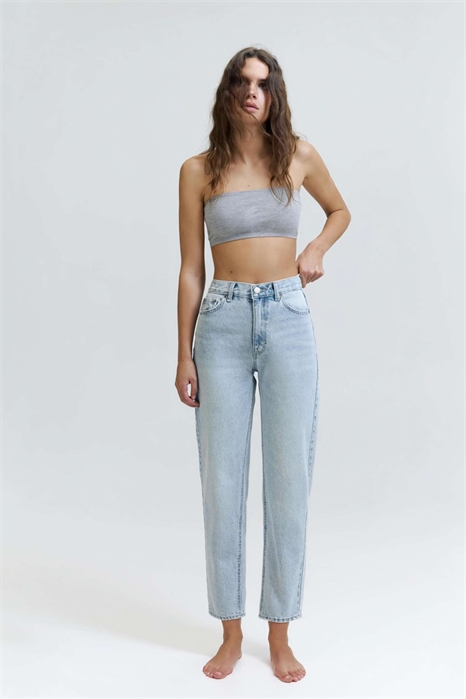 Джинсы «mom» с высокой талией артикул 150725003