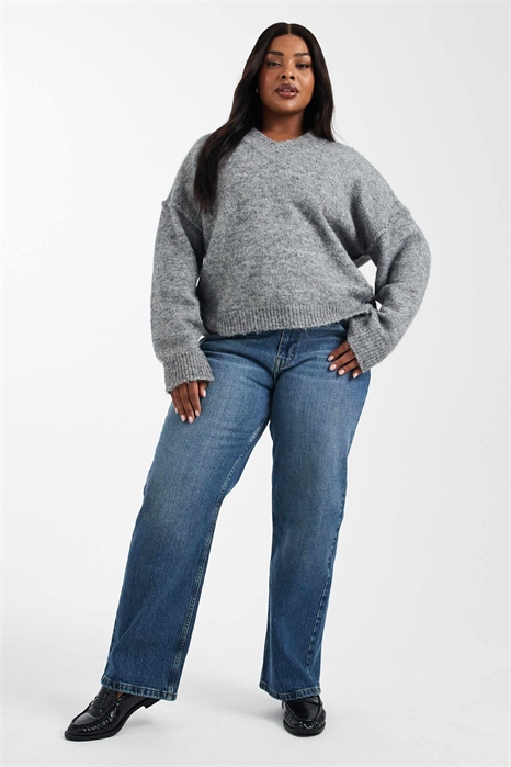 ASOS DESIGN: удобные джинсы с прямыми брючинами из эластичного материала для полных артикул 150602161