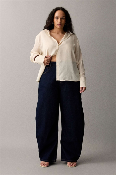 Джинсы ASOS DESIGN Curve с высокой талией и широкими брючинами артикул 151528776