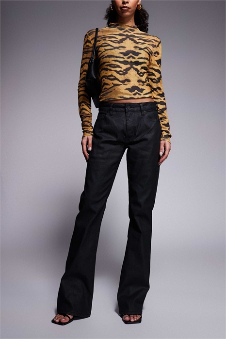 Джинсы с расклешенными брючинами артикул 148711746