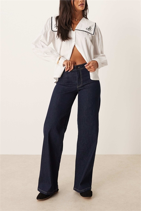 Джинсы Vanessa с завышенной талией и широкими брючинами артикул 149248271