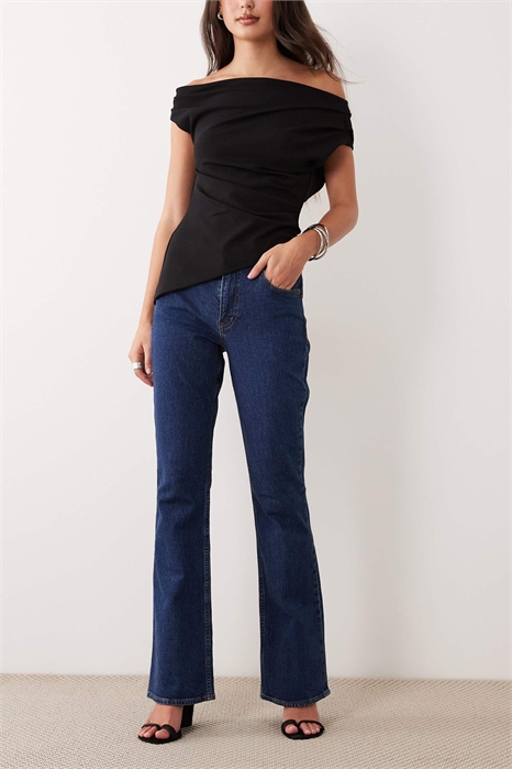 Джинсы с прямыми брючинами в стиле ультра-хай-райз 90-х артикул 154840825