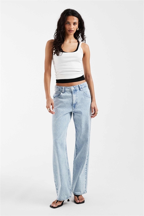 Джинсы свободного кроя с низкой посадкой артикул 153754675