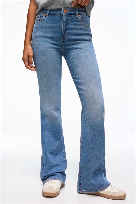 Джинсы клеш артикул 155393093