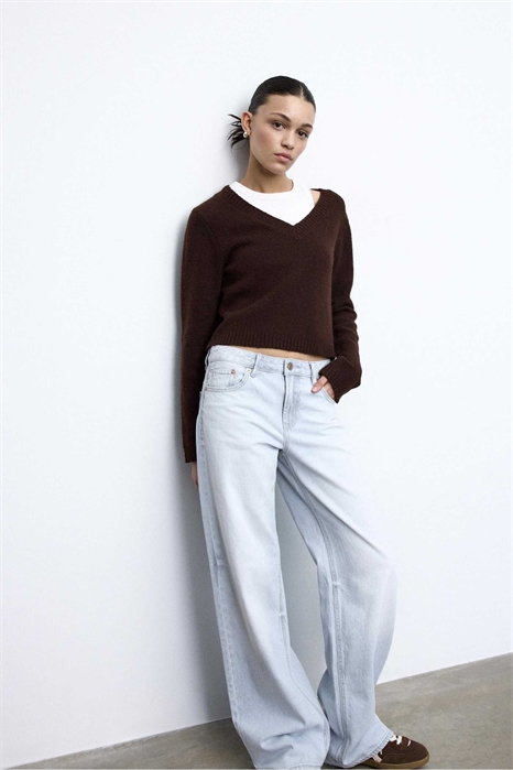 Джинсы Tall d91 с низкой посадкой и широкими брючинами артикул 155475178