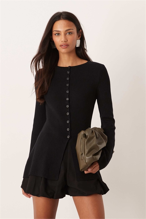 Длинный кардиган из трикотажа артикул 153681979