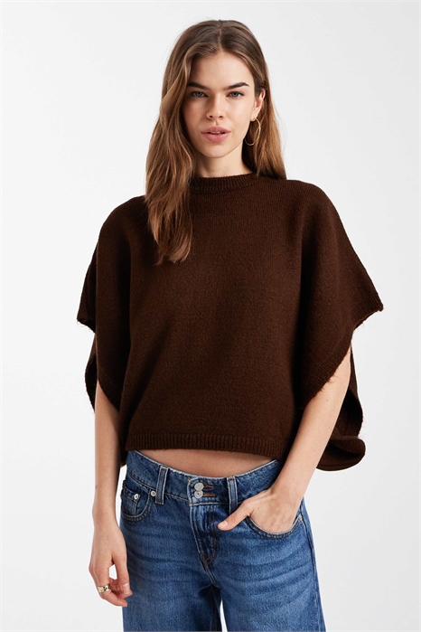 Свитер-накидка из трикотажа артикул 155585859