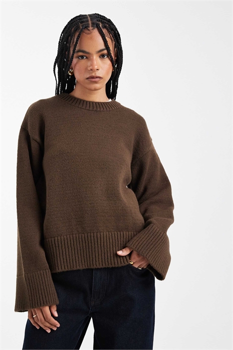 Свитер с круглым вырезом артикул 154242599