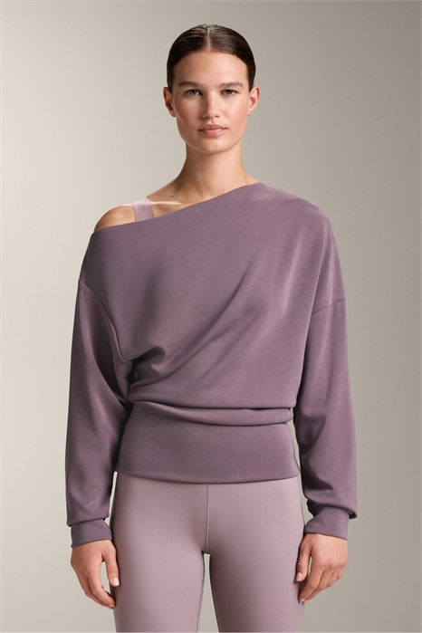 Свитшот с асимметричным вырезом, регулируемой талией и мягким на ощупь модалом артикул 155702661
