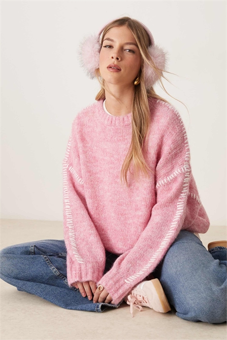 Вязаный свитер с вышивкой артикул 139103785