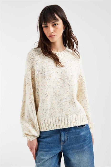 Свитер из трикотажа с мягкой текстурой и вкраплениями артикул 155393019