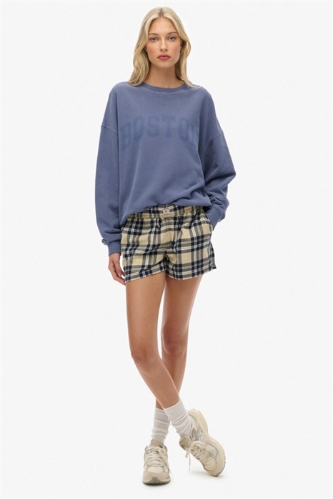 Шорты из хлопка в клетку на резинке артикул 155932775