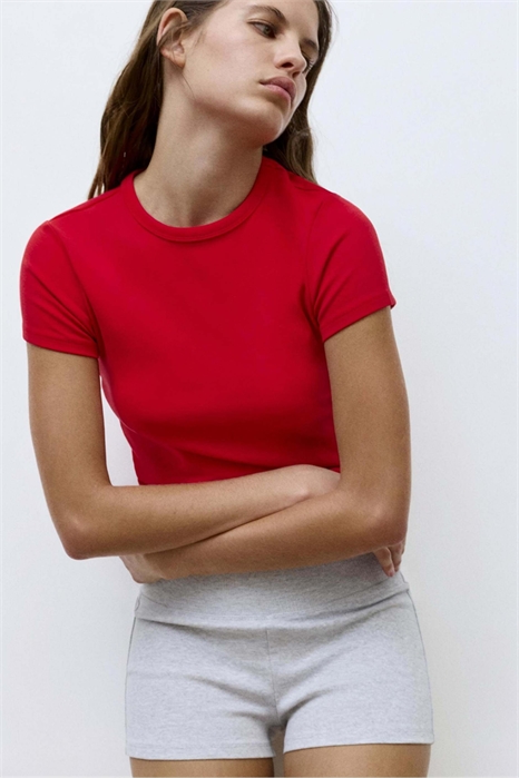 Фигуральная футболка с короткими рукавами артикул 155588514