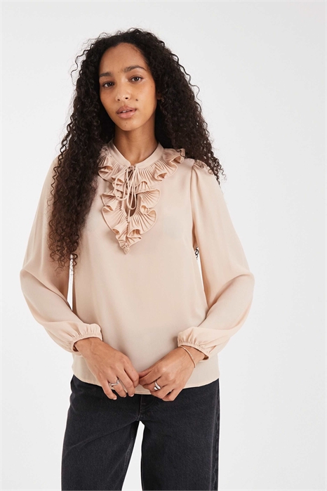 Блузка с рюшами спереди артикул 151092367