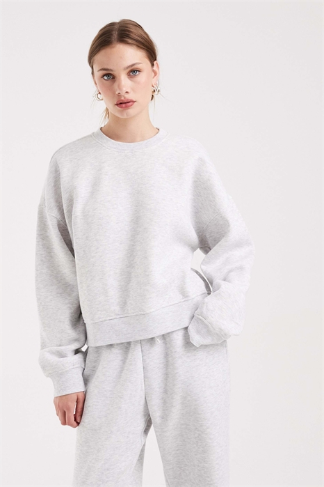 Толстовка с круглым вырезом и спущенными плечами co-ord артикул 151182528