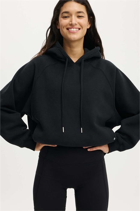 Худи с капюшоном и рукавами-раглан из плюша премиум-класса артикул 154155419