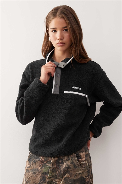 Флисовая кофта Helvetia II с укороченным кроем и полузастежкой артикул 143821342