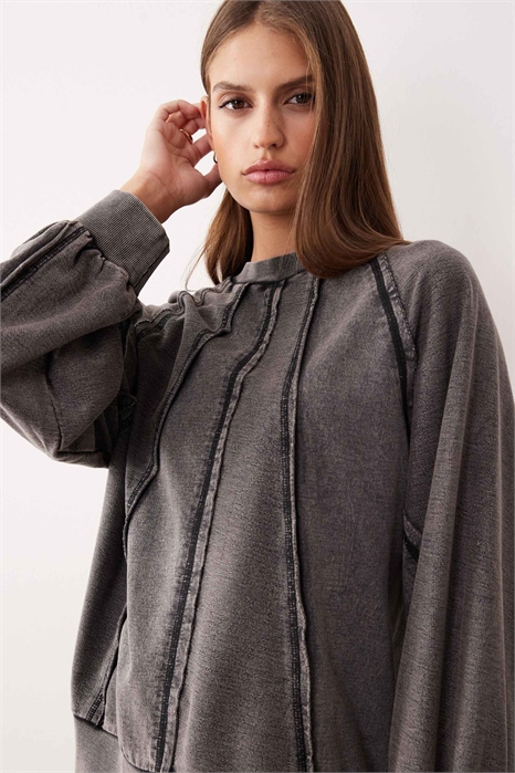 Свитшот с швами и вставками артикул 149051439