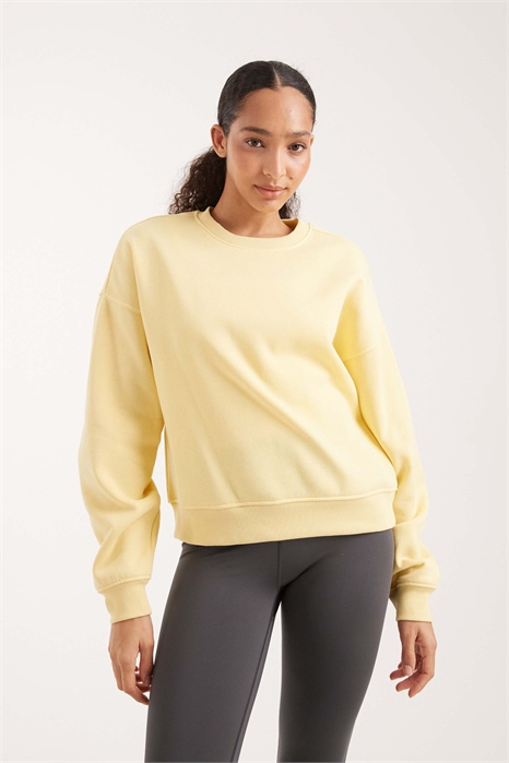 Толстовка с круглым вырезом и спущенными плечами артикул 152906722