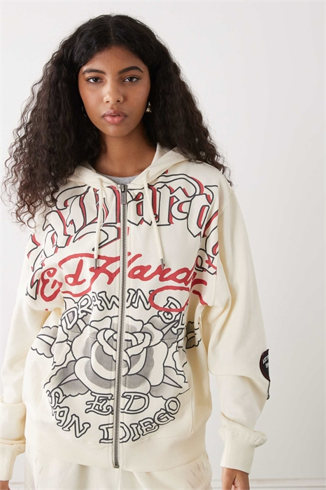 Худи с капюшоном с изображением готических роз артикул 154273750