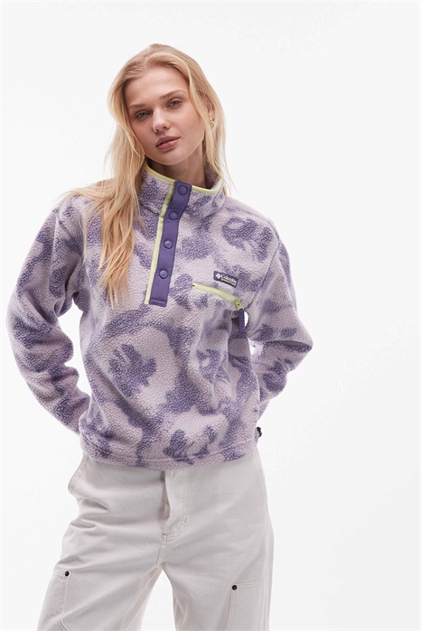 Флисовая кофта Helvetia II с принтом, укороченная, на полузастежке артикул 151452340